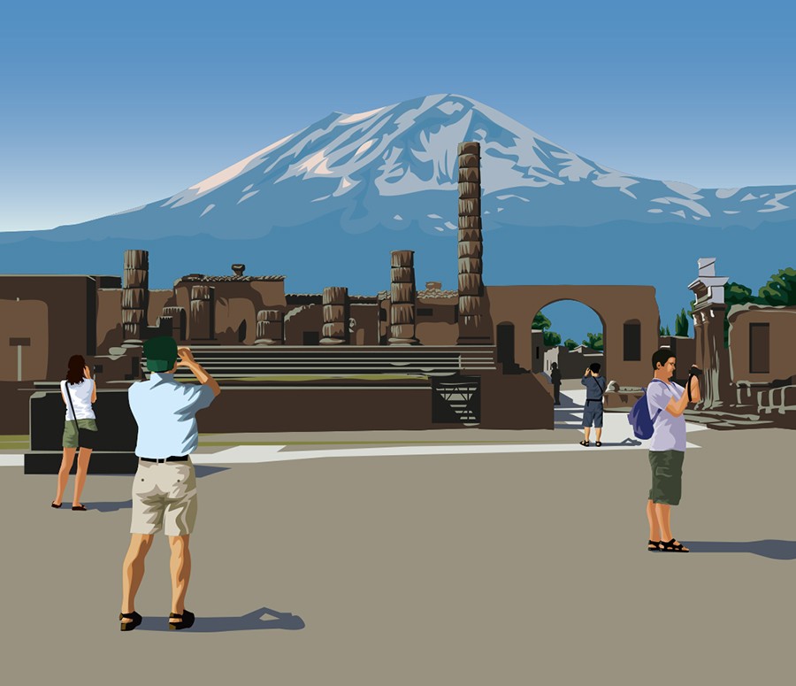 Pompeii Tourists