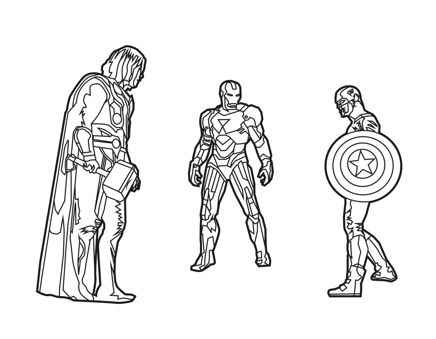Cap, Iron Man, Thor